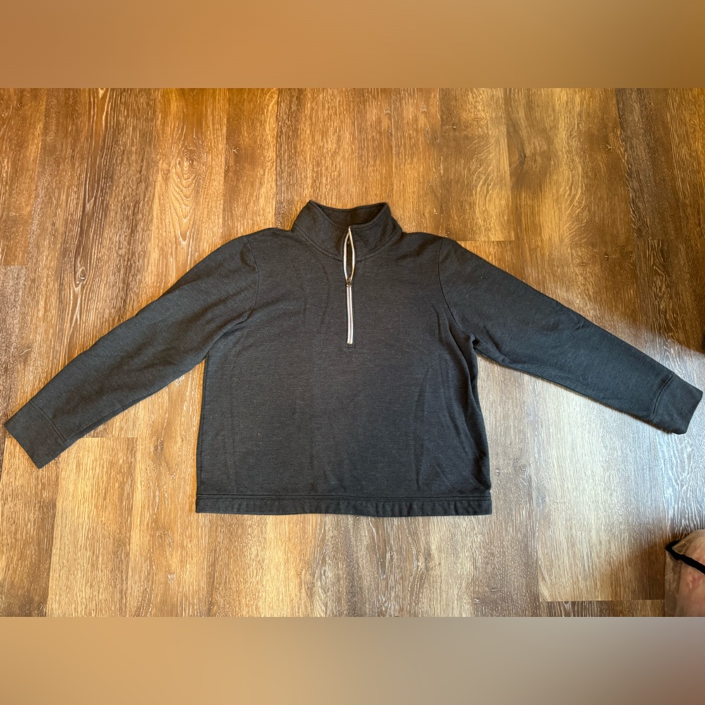 Eddie Bauer L cropped half‎ zip sweatshirt!